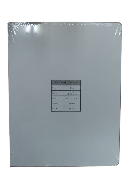 Binding Cover Clear L/S 7 Mil (Sold Singly)
