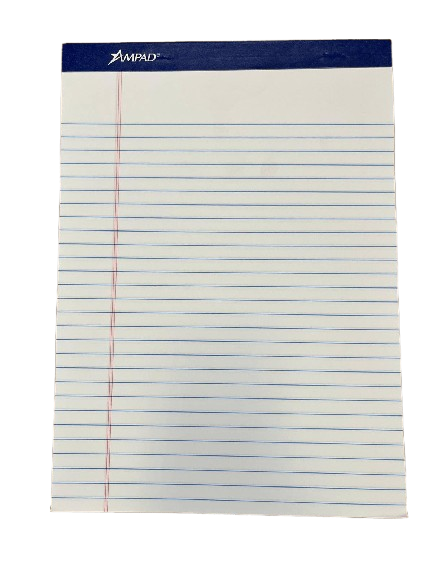 TOPS/AMPAD Writing Pads L/S WHITE - Sold Singular - (12/pk)