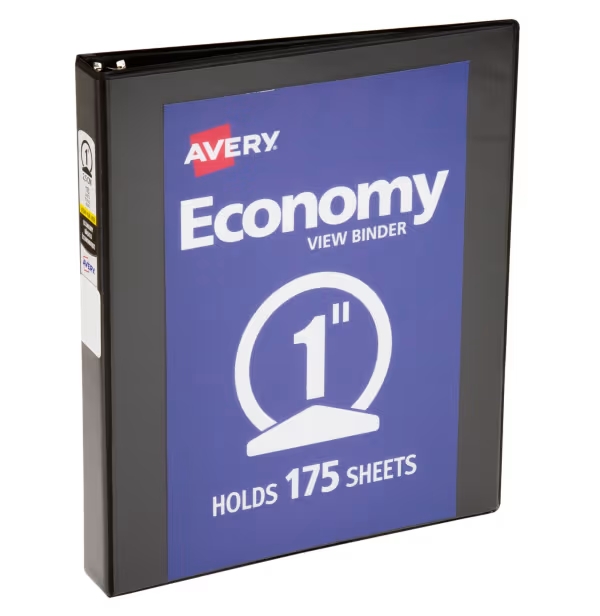 Panorama View Binder 1" BLACK 