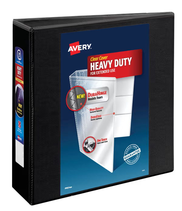 Avery 3 Ring Binder 3" BLACK