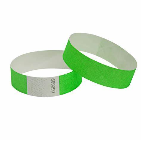 Wristbands 3/4 x 10" GREEN (Sold as 100/pk) 