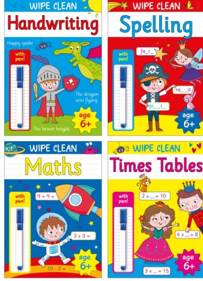 Wipe Clean 6+ with Pen - 4 Titles