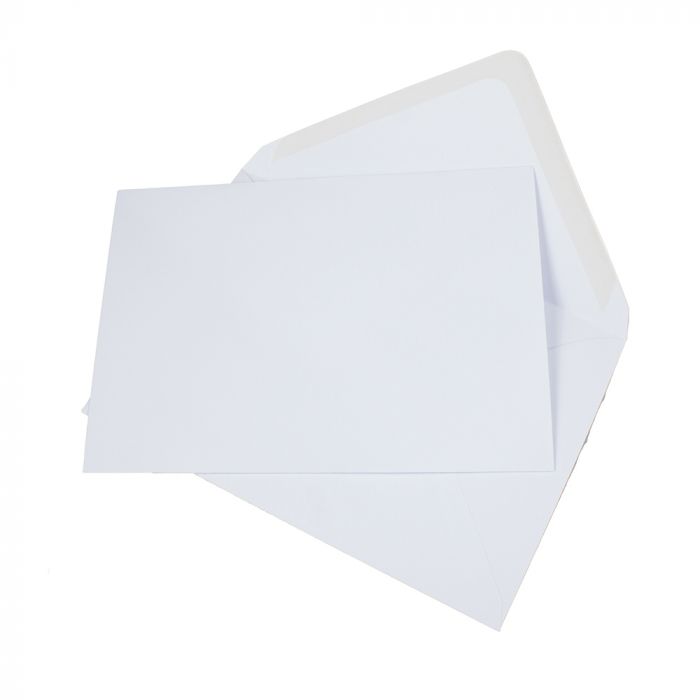 White Envelope 5 1/2x7 7/8 Gummed