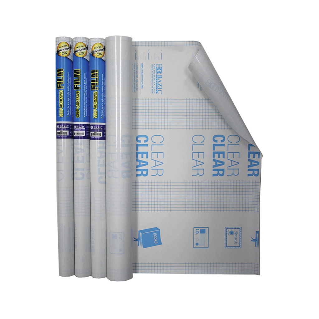 Book Cover Clear Adh Film 18"x1.5yd  - (48/bx)