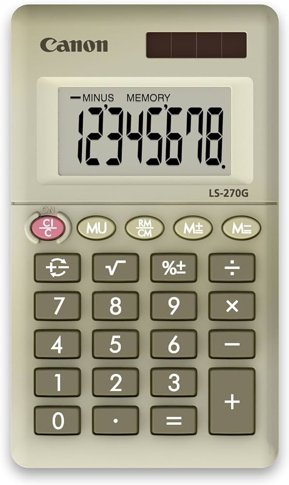 CANON 8-digit Calculator Dual Power - Sale