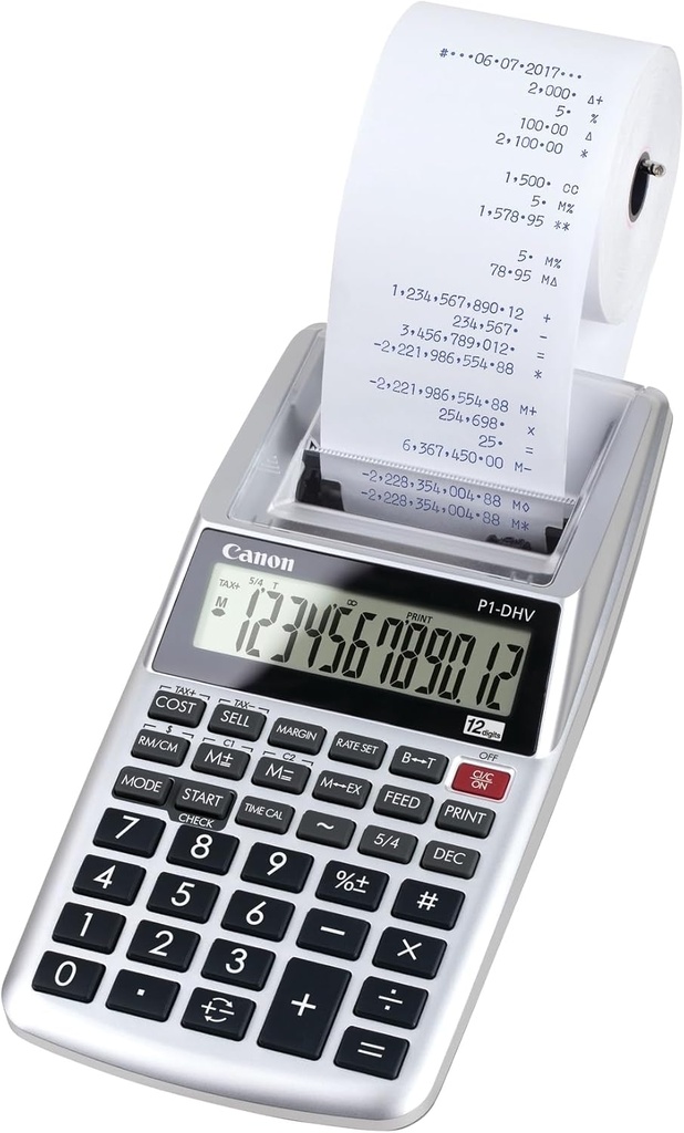 Canon #P1DHV3 Printing 12 Digit Calculator (with Adapter)