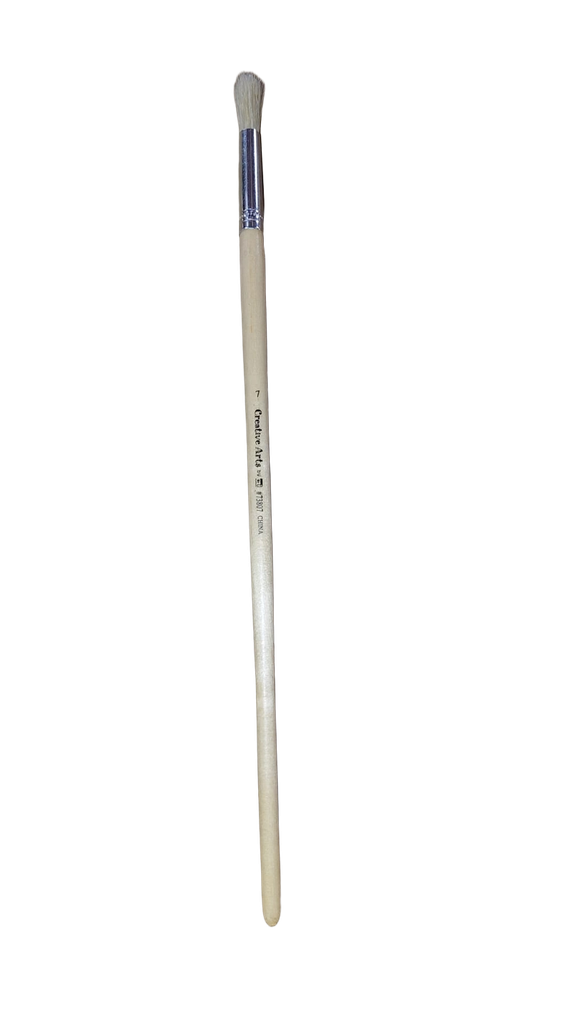 CLI White Bristle Round #73807 Brush #7 - (12/pk)