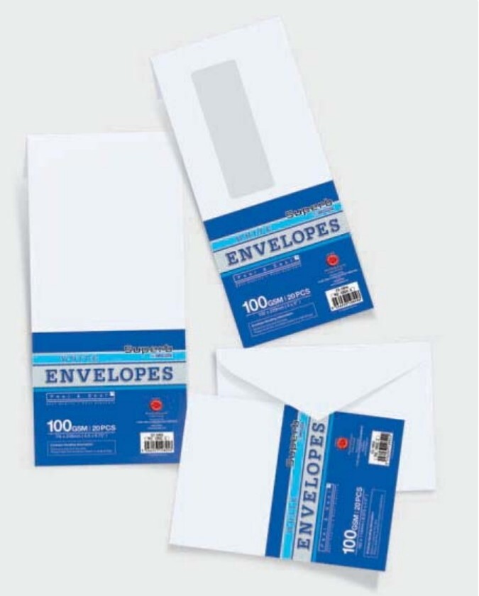 White Envelope 4.5x9.75" Peel & Seal 20/pk