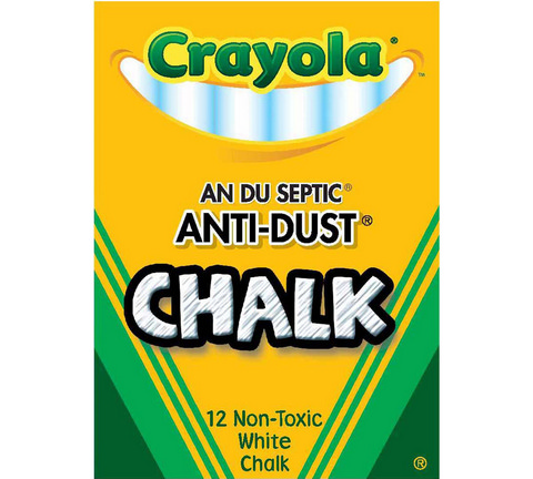 Crayola DUSTLESS White Chalk 12s