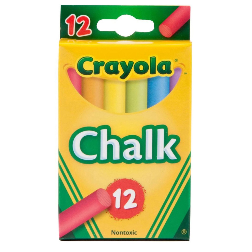 Crayola COLOURED #51-0816 Chalk 12s -   ( 36/ctn)