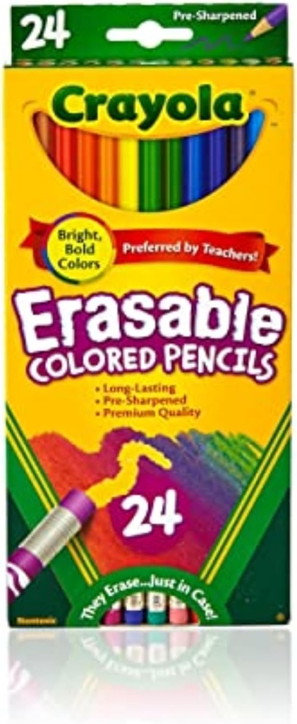 Crayola ERASABLE COLOURED #68-2424 Pencil 24s - (24/ctn)