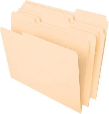 Island File Folders F/S Manilla - Sold Singular - (100/bx)