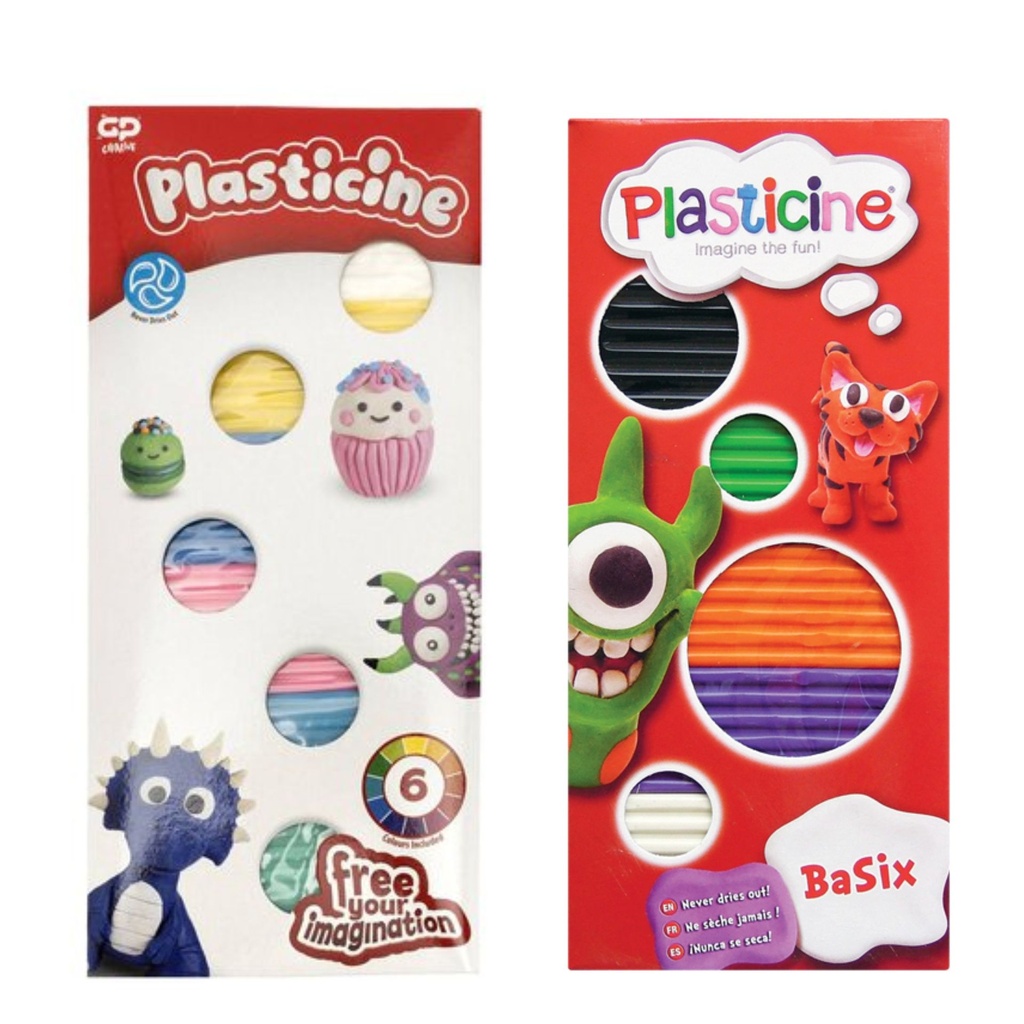 Plasticine BASIX 6 Col Pack #PLT14000 - (36/bx-144/ctn)