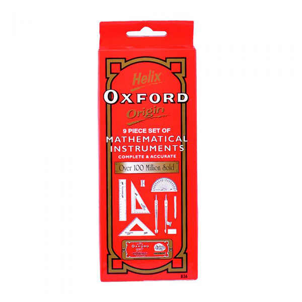 Oxford Geometry #X31750/B36002 Red Tin Set - (36/ctn)