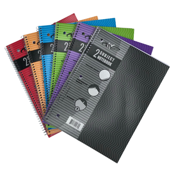 Winners 2 Subject Note Books Asst. - (6/pk - 60/bx)