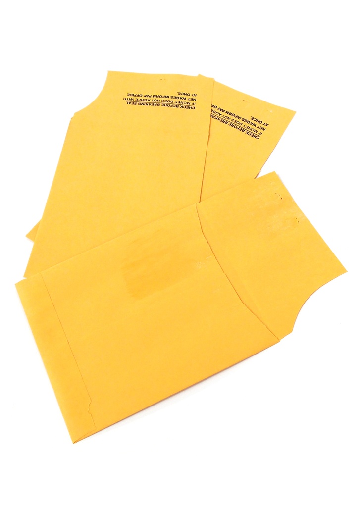 KRAFT Wage Envelopes 4 3/4x3 7/8 Sold pk/50 - (1000/bx)