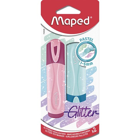 MAPED Glitter Highlighter 2pk PI-BL/G-PU