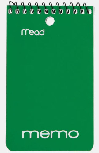 Mead Memo Book 3x5 #45354 
