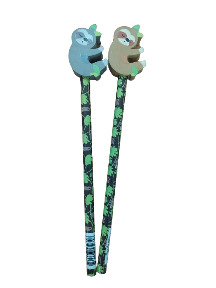 Moon Pencil w/Topper SLOTH  - (36/Tub)