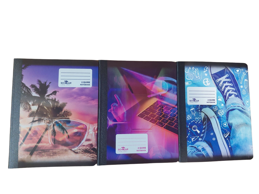 Scholar Designer Notebook 10x8 2 Quire -  (72/ctn)