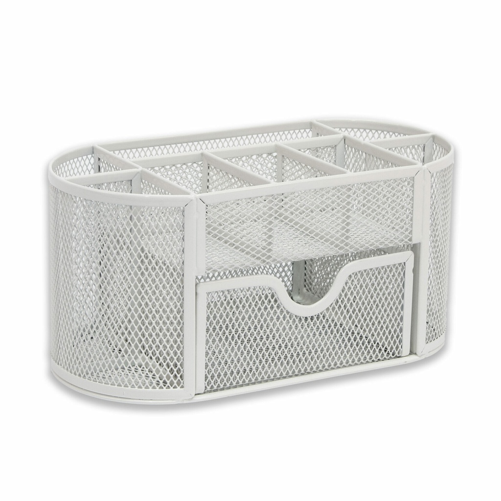 Desk Organizer w/Drawer #MD03 Wiremesh WHITE 