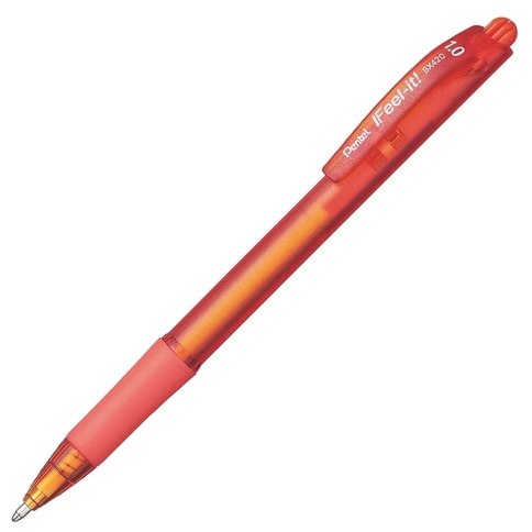 Pentel Feel It RETR. 1.0mm ORANGE BP Pen - (12/bx)
