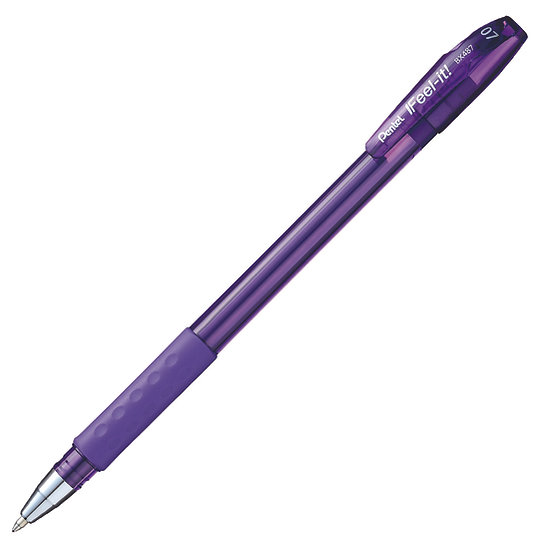 Pentel Feel It BP 0.7mm VIOLET Pen - (12/bx)