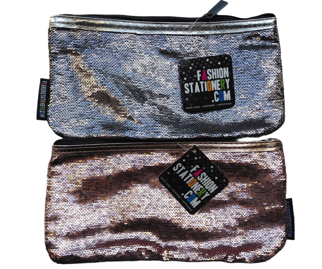 Tiny Sequin ROSE COPPER/SILVER Pencil Case - Sale
