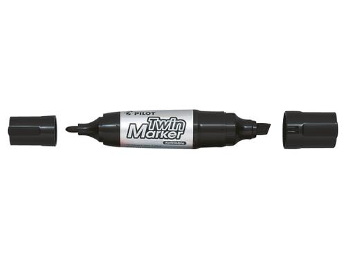 PILOT Twin Tip Fine/Broad BLACK Marker #MFN-15FB-BG