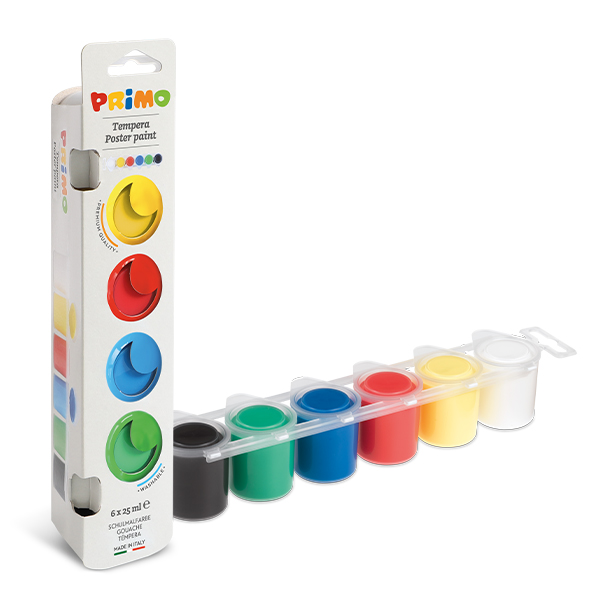 Primo Poster #253TB6E Paint Pots 6's  - (12/ctn)
