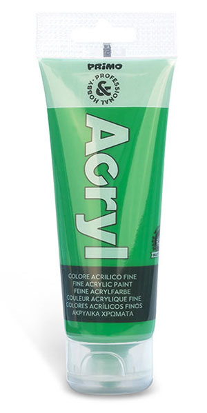 Primo Acrylic Tube #75610 BRIGHT GREEN 75ml Paint