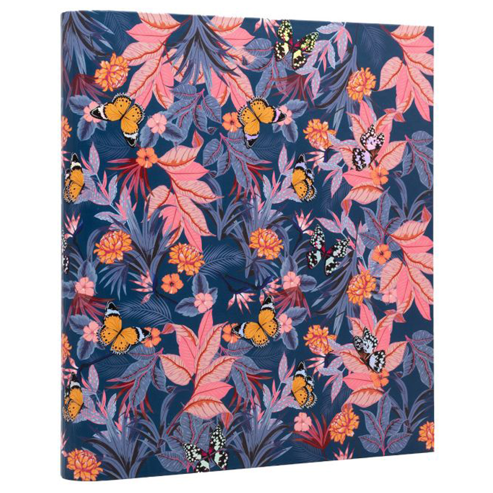 PUKKA Binder 3 Ring Binder A4 Bloom FORAL BLUE