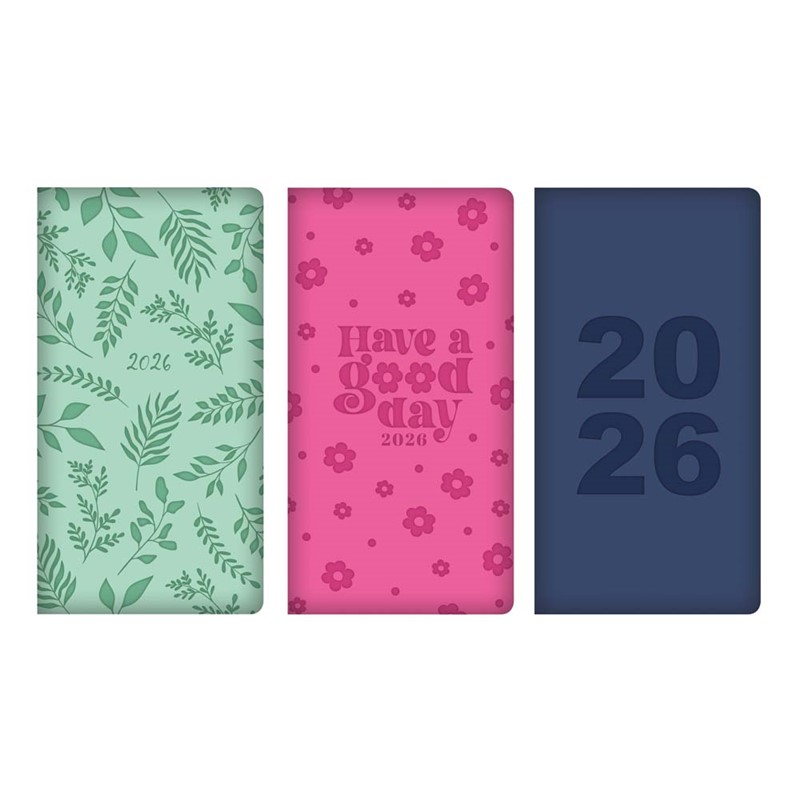 Diary Slim WTV Bright Embossed Inspirational 2026 PU #415FSC