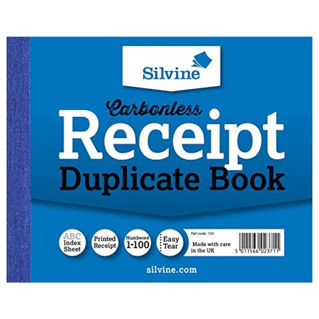 Dupl RECEIPT 4x5" CARBONLESS Silvine