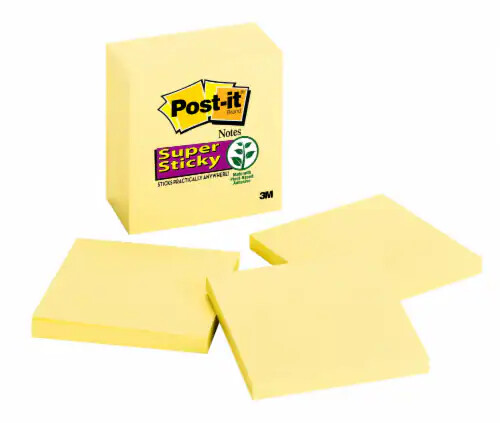 Snopake Sticky Notes 3x5 YELLOW  - (12/pk)