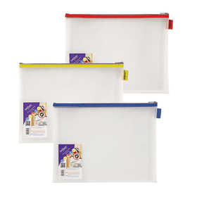 SNOPAKE EVA Mesh A5 Zipper Bag Assorted  (Singular) - (3/pk)