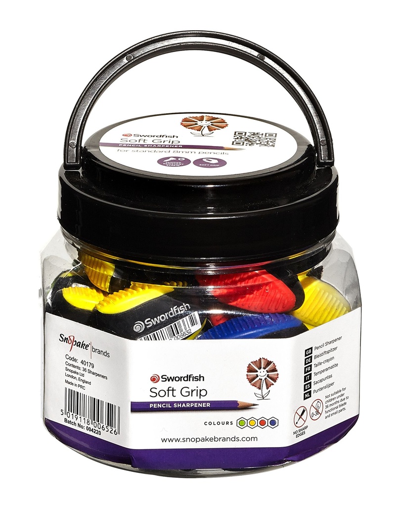 Swordfish Sharpener Soft Grip Single Hole - (36/Tub)