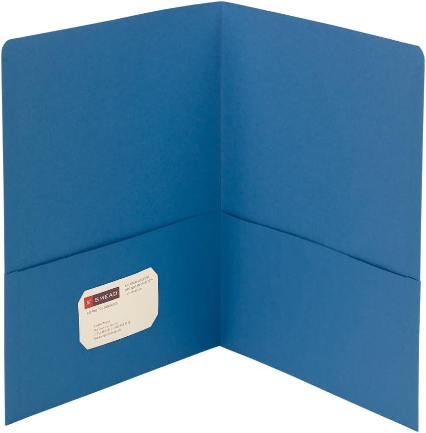 Smead Twin Pocket Light Blue Portfolio
