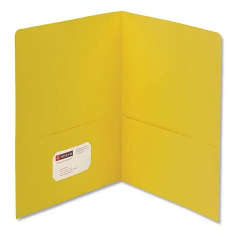 Smead Twin Pocket Yellow Portfolio