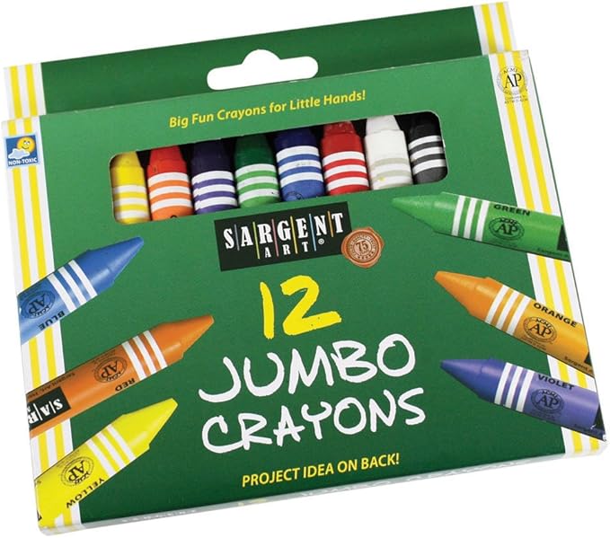 Sargent Art JUMBO #55-0912 Crayons 12s