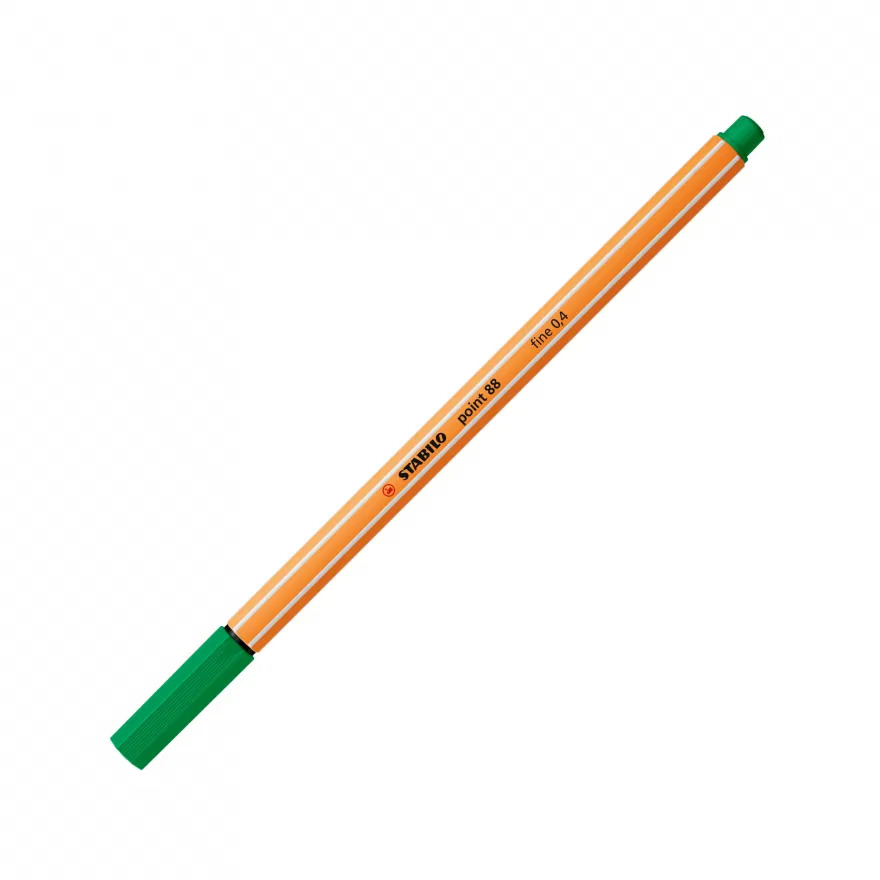 Stabilo POINT 88 Fineliner GREEN 0.4mm - (10/bx)