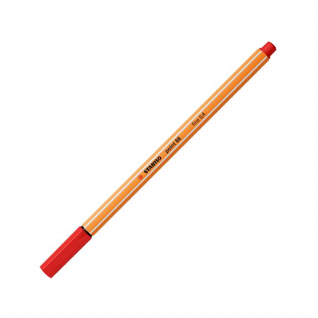 Stabilo POINT 88 Fineliner RED 0.4mm - (10/bx)