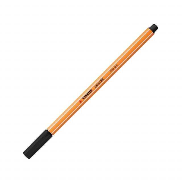 Stabilo POINT 88 Fineliner BLACK 0.4mm (Each) - (10/bx)