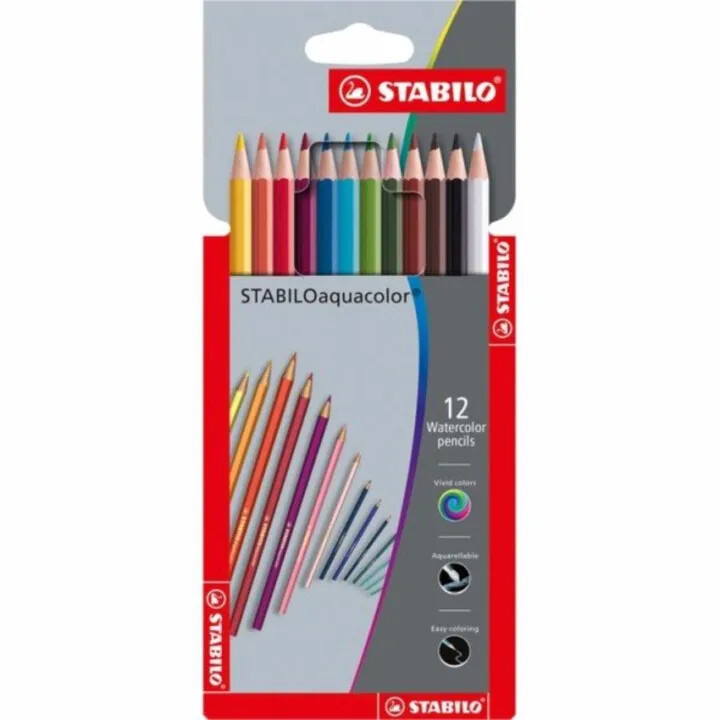Stabilo Aquacolor #1612-3 Watercolor Pencils 12s