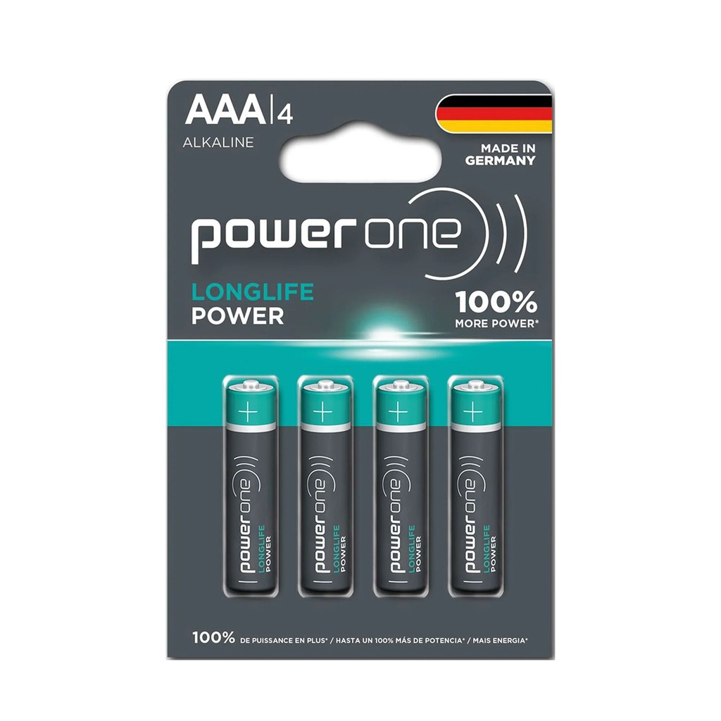 Powerone Longlife AAA Power Battery 4pk