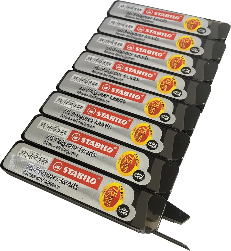 Stabilo Lead Refills 2B 0.5mm - Tube - (12/bx)