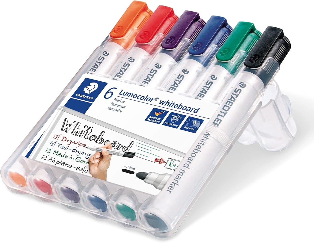 Staedtler #351-WP6 Whiteboard Marker 6 Colour Set