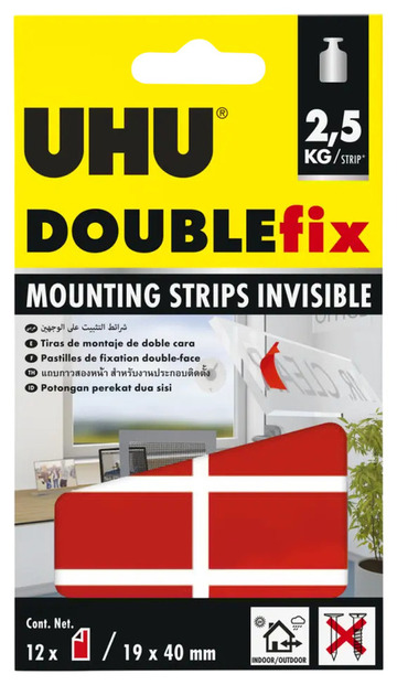 UHU Double Fix #45515 Strips 19X40mm
