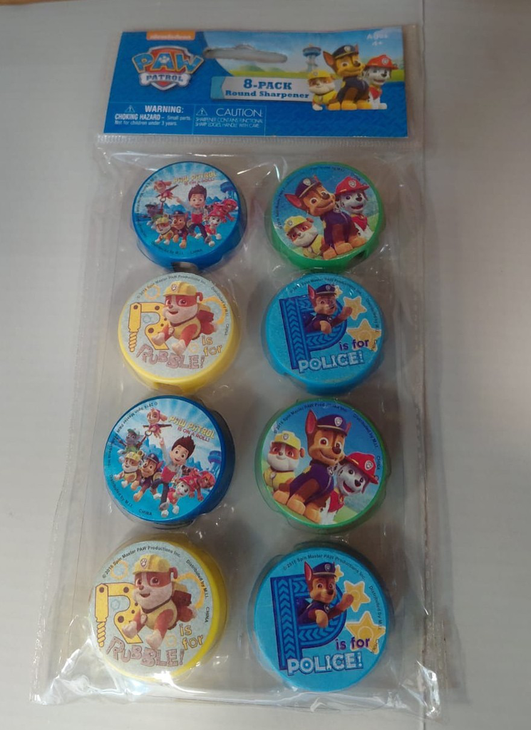 63244MZ* Sharpeners 8pk PAW PATROL Round