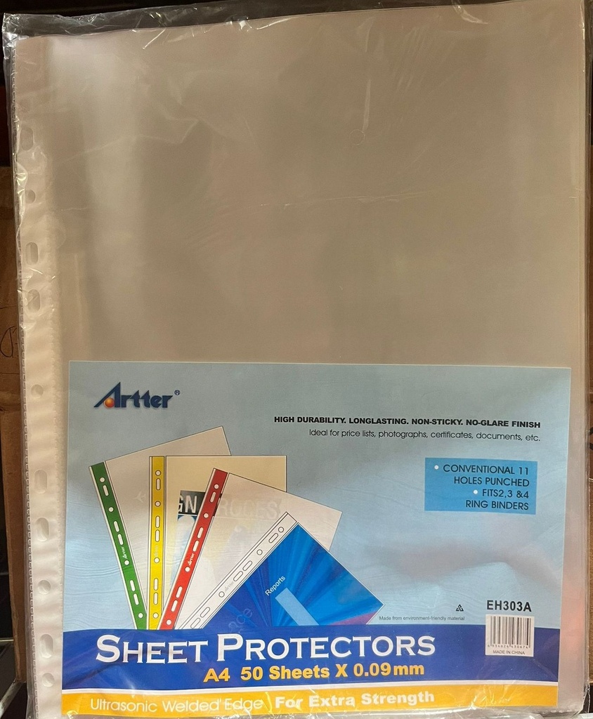 Sheet Protectors A4 235x300 H/Duty Sold Singular